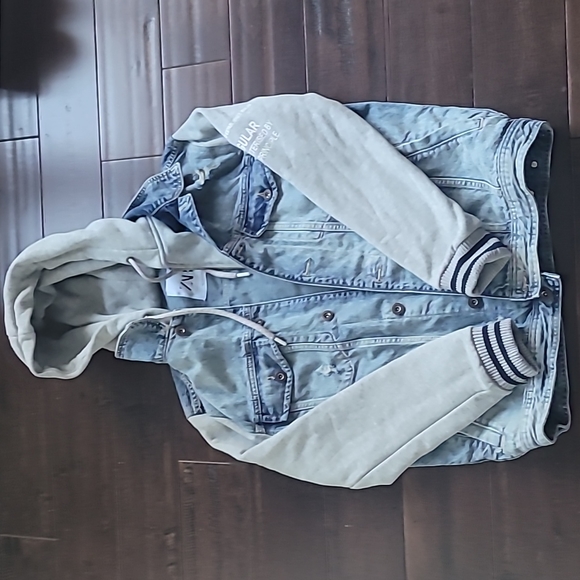 Zara Jackets & Coats Zara Mens Denim Hooded Jacket Poshmark